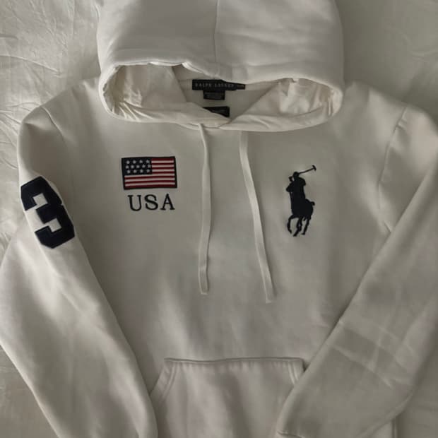 폴로 빅포니 성조기 후드티