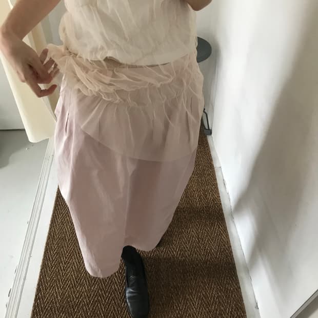 baby pink skirt