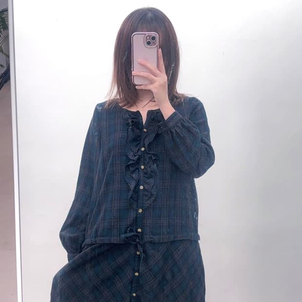 earth music&ecology 어스뮤직 모리걸 체크 원피스