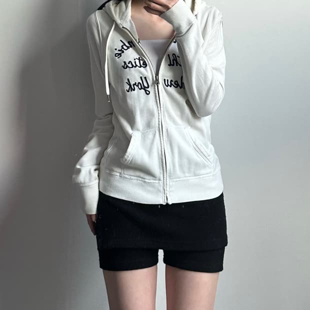 아베크롬비 y2k 와투케 화이트 후드집업