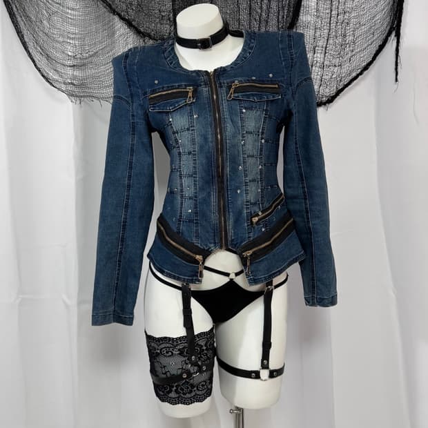 denim zipper jacket