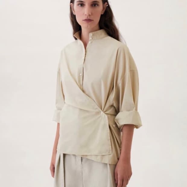 르메르 오피서 카라 트위스트 셔츠 42사이즈