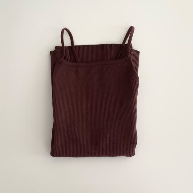Zara 브라운 홀터넥 탑