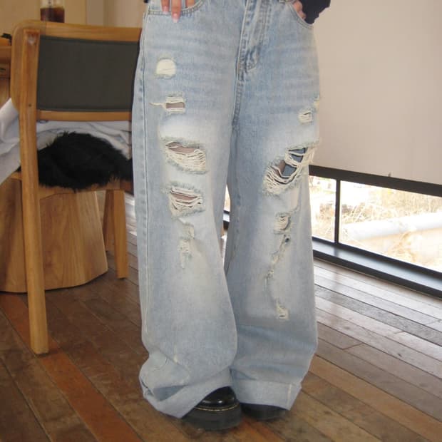 아워캐비넷 fight damage pants (m)