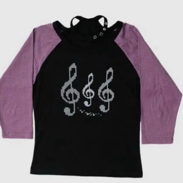 인앤양인하모니 멜로디티셔츠 블랙 퍼플