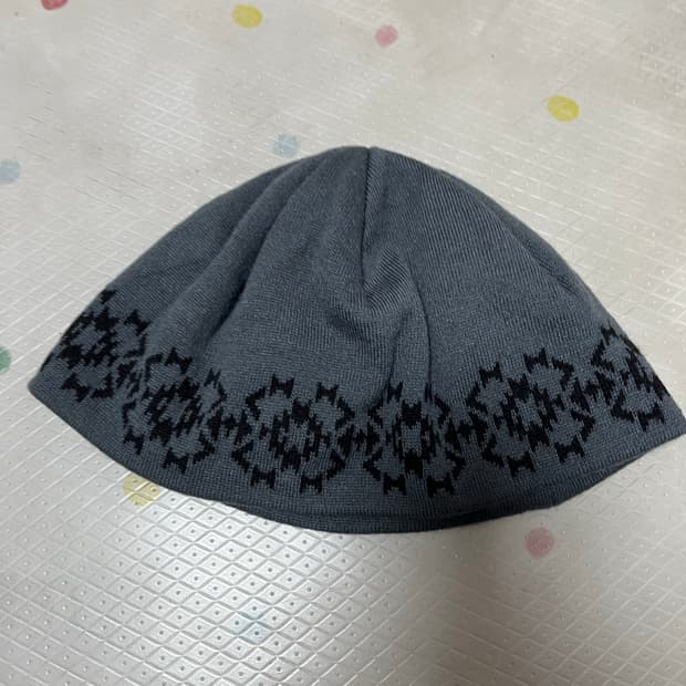 아이돈워너셀 자카드비니 회색