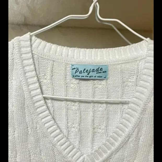 페일제이드 니트 조끼 화이트 (새상품)