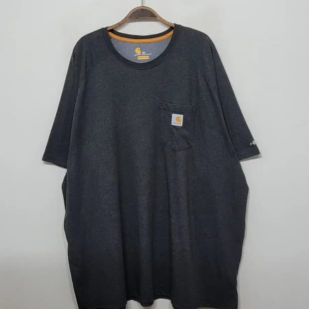 (5XL) 칼하트 포켓 반팔티 차콜 빅사이즈 티셔츠 아메카지 