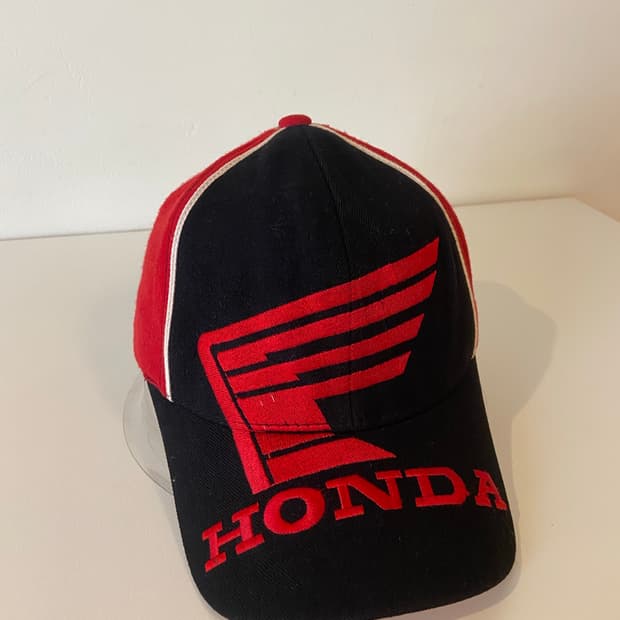 혼다 HONDA 볼캡 모자 블랙/레드
