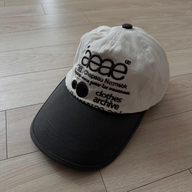 aeae 웹 로고 5 패널 캡 차콜 모카 모자
