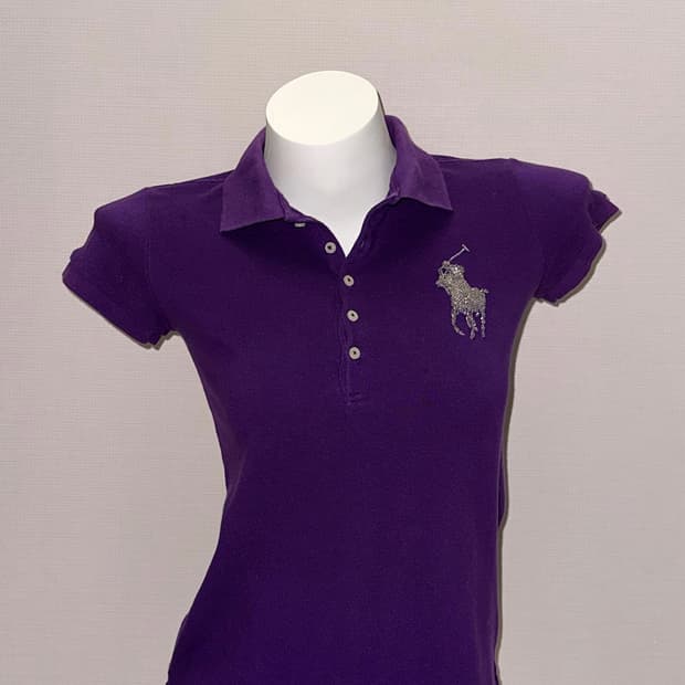 폴로 빅포니 스팽글 비즈 카라티