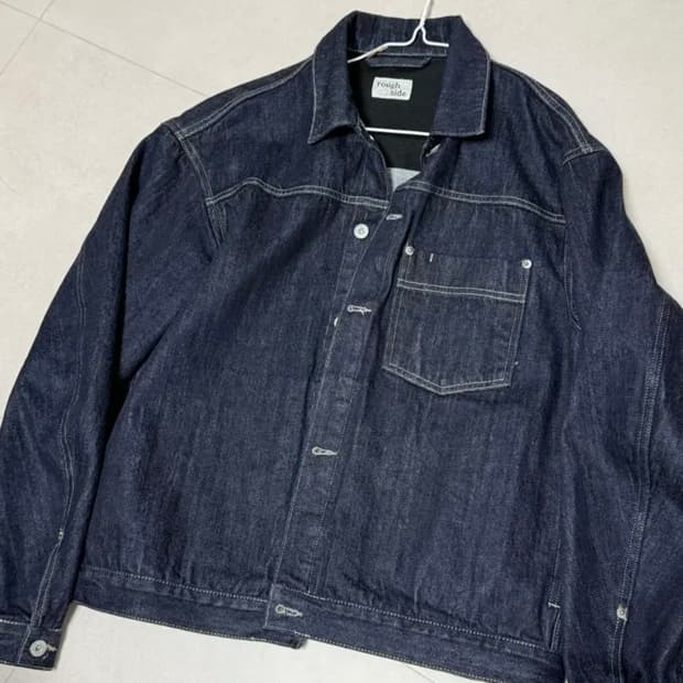 [2] 러프사이드 24FW 드레이프 데님 자켓 원워시드