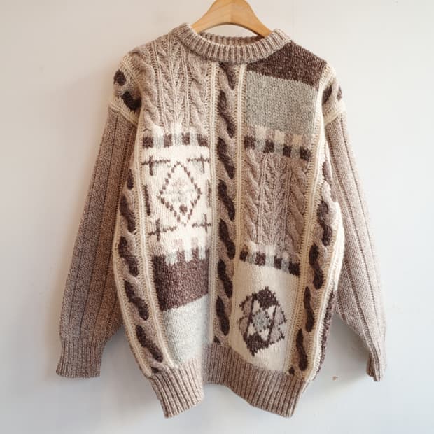 Japan brand 패턴 울 니트