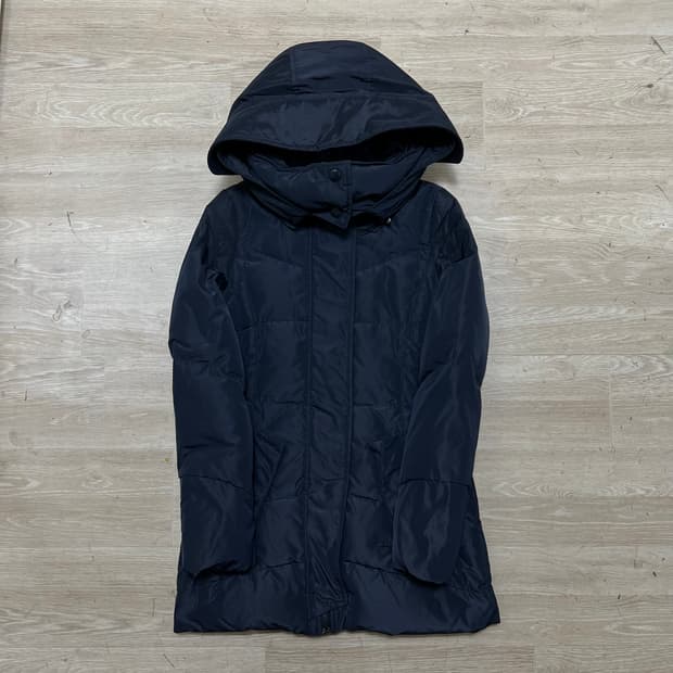 켈빈클라인 진스 여성 덕다운 와펜 후드 롱패딩 점퍼 [블랙] XS/85