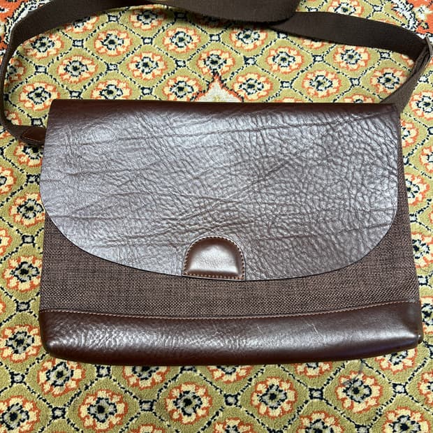 [FREE] 헤비츠(Hevitz) 가죽 캔버스 콤비 숄더백