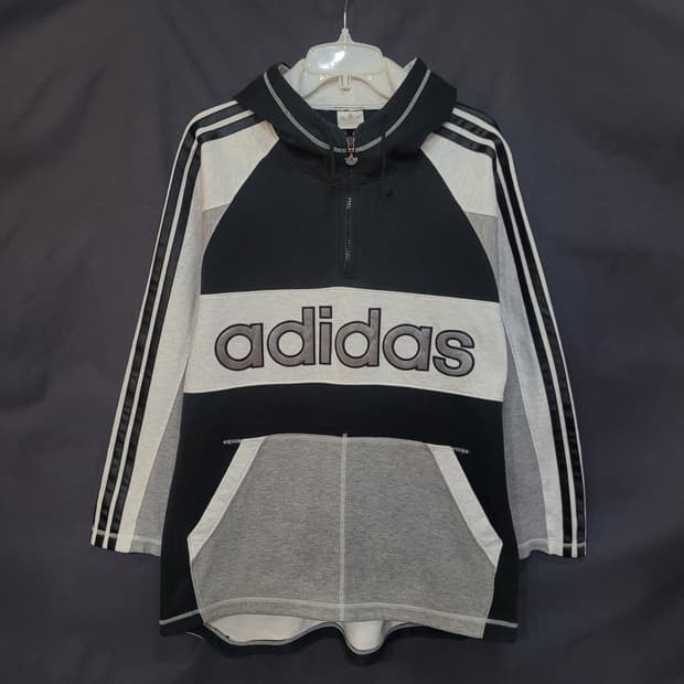 아디다스 불꽃 파이어버드 올드스쿨 90s 빅로고 아노락 후드