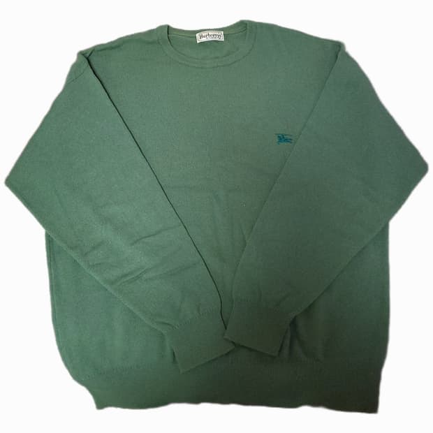 버버리 빈티지 민트 빅로고 니트