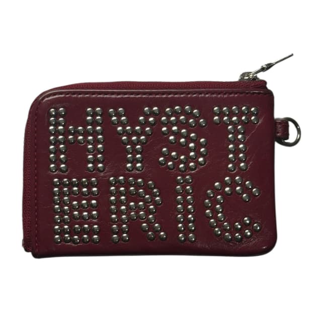 히스테릭 글래머 아카이브 스터드 진짜 소가죽 카드 지갑