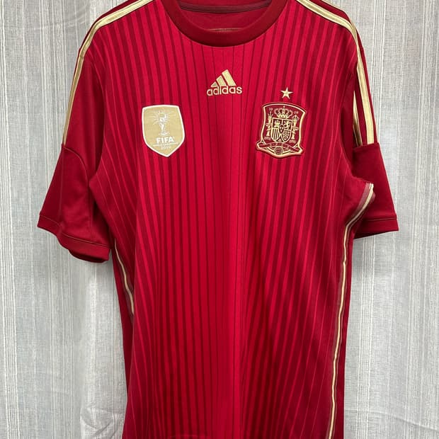 아디다스 2014 스페인 국가대표 국대 홈 유니폼 반팔 져지