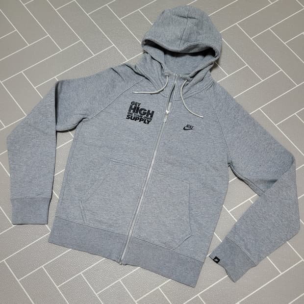 나이키 후드 풀집업 그레이 S