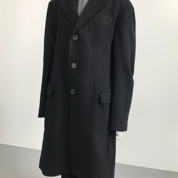 Polo Ralph Lauren Black Wool Coat