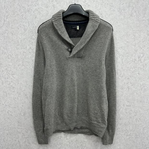 100 바나나리퍼블릭 남자 숄카라 울 니트