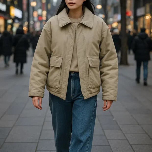 라퍼지스토어 덕다운 숏패딩 오버핏 점퍼