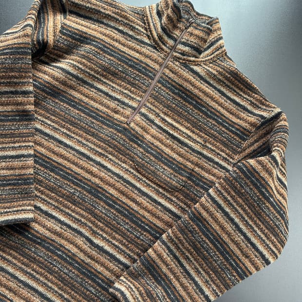 Engineered garments zip mock neck 