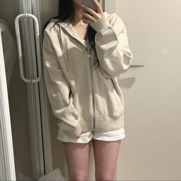 라코스테 니트 후드집업