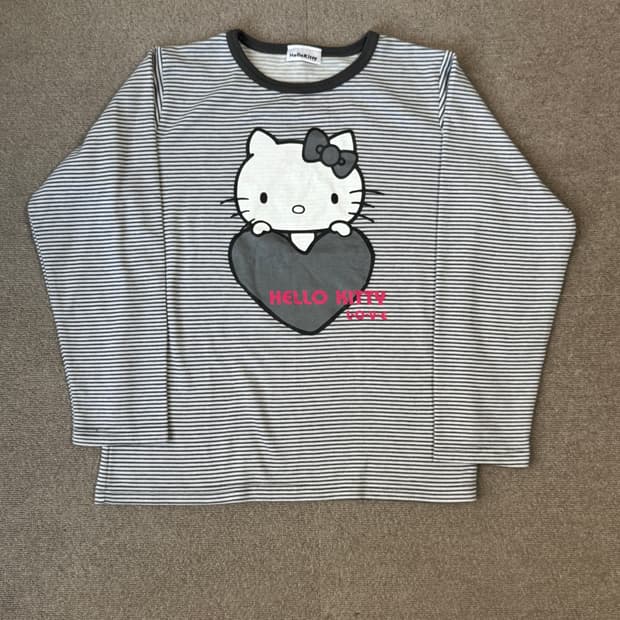 헬로키티 스트라이프 티셔츠