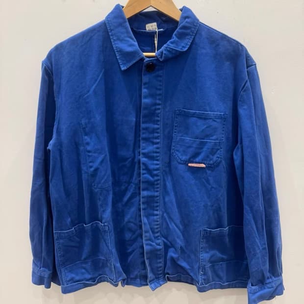 50s-80s 프렌치 워크자켓 (선 페이드 / 인디고 블루)
