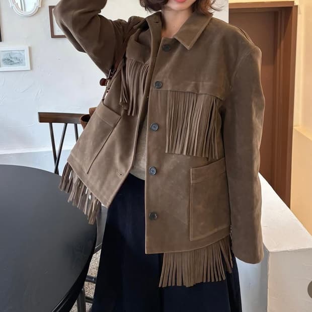 아뜰리에 에디션 프린지자켓