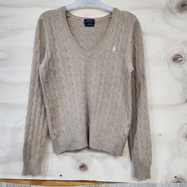 841) 폴로 랄프로렌 POLO 브이넥 케이블 캐시미어블랜드 니트
