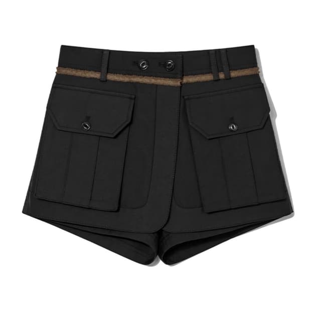 Kijun 카고 코튼 랩스커트 팬츠