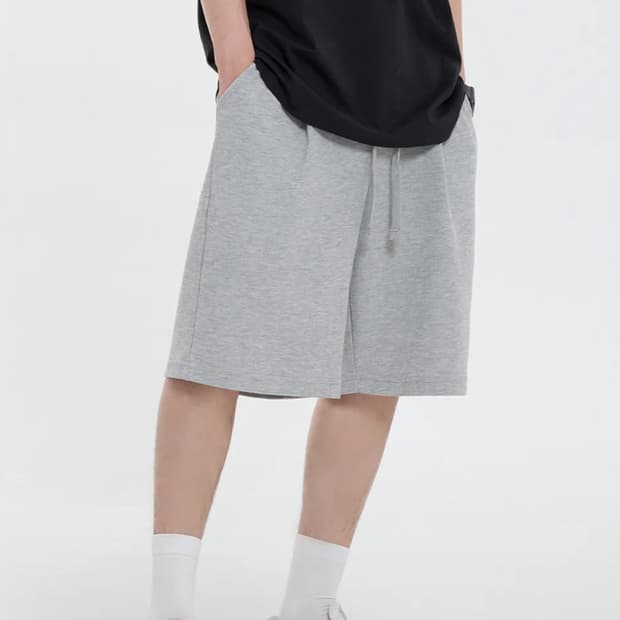 무신사 트레이닝 반바지 그레이 5부