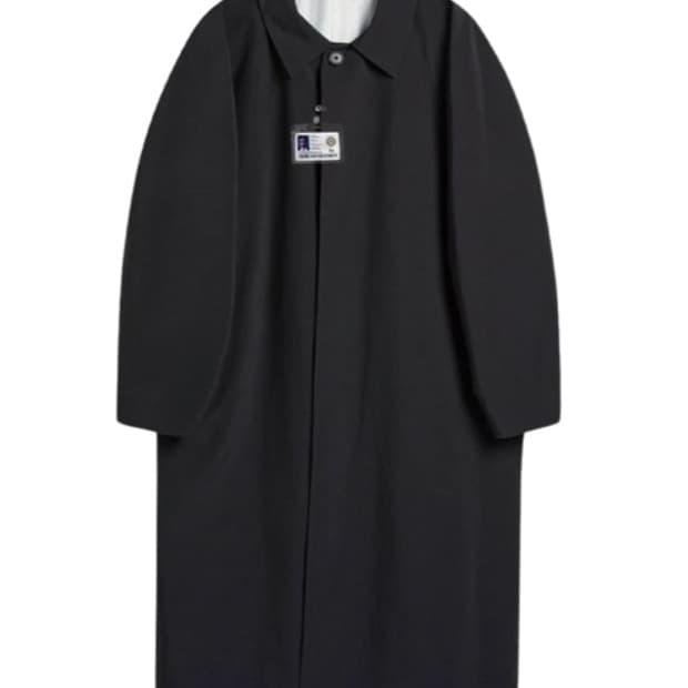 [새 상품/택o] STU 후크 돌먼 코트 블랙 + Name Tag (M)