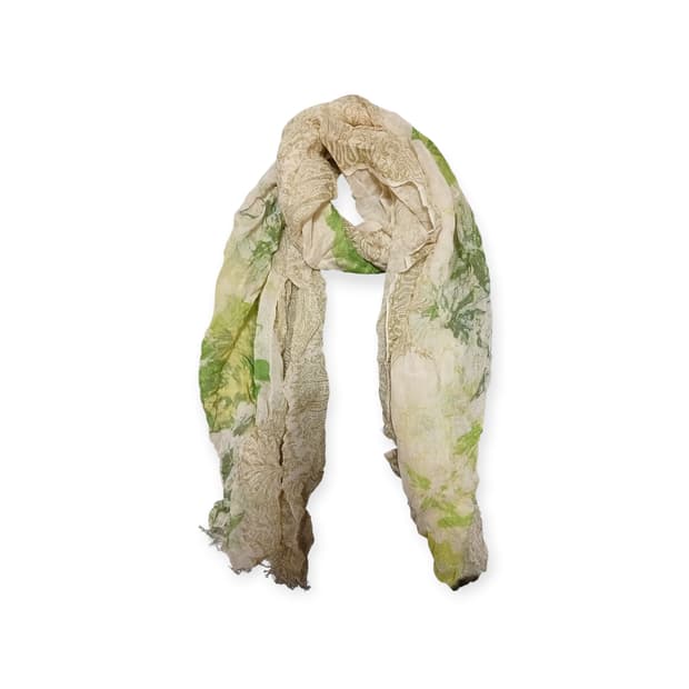 모리걸 연두 플라워 스카프