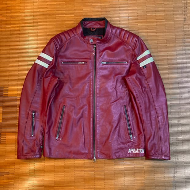00‘s JPN vtg 카우레더 레이싱자켓