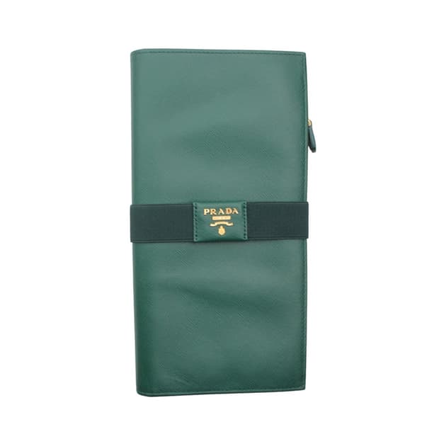 프라다 그린 사피아노 오거나이저 장지갑