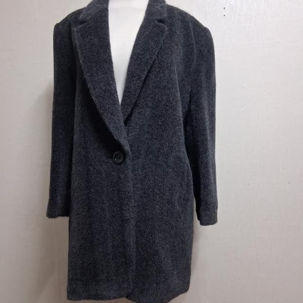 일본수입구제 bleu ciel 진회색 알파카롱쟈켓 보이핏 66 루즈핏 
