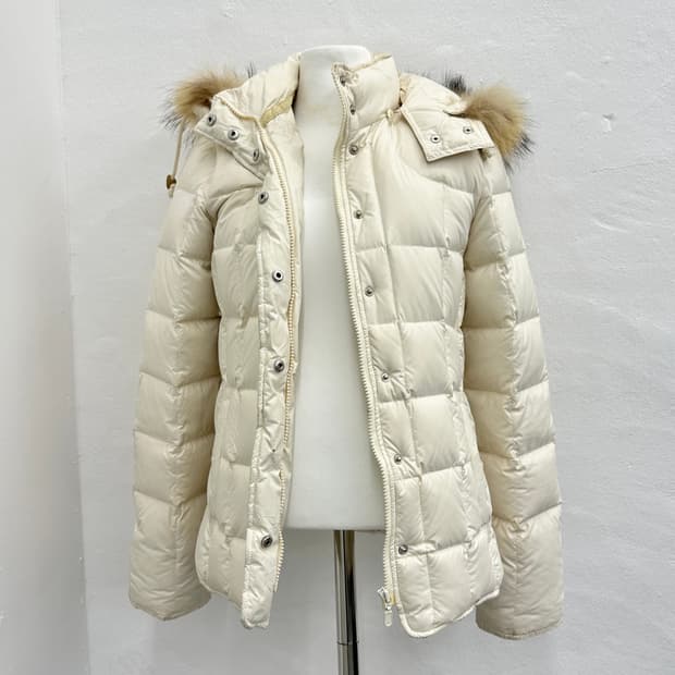 Vintage raccoon fur trimming down paddin