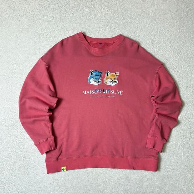 아더에러 x 메종키츠네 19ss 더블모노크롬 폭스헤드 맨투맨 PN7761