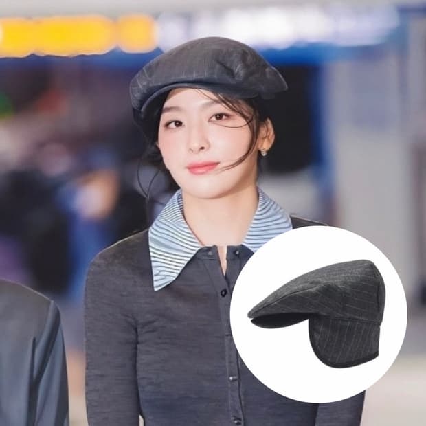 (슬기 착용) 오픈 YY 바이시클 폴더블 이어플랩 그레이