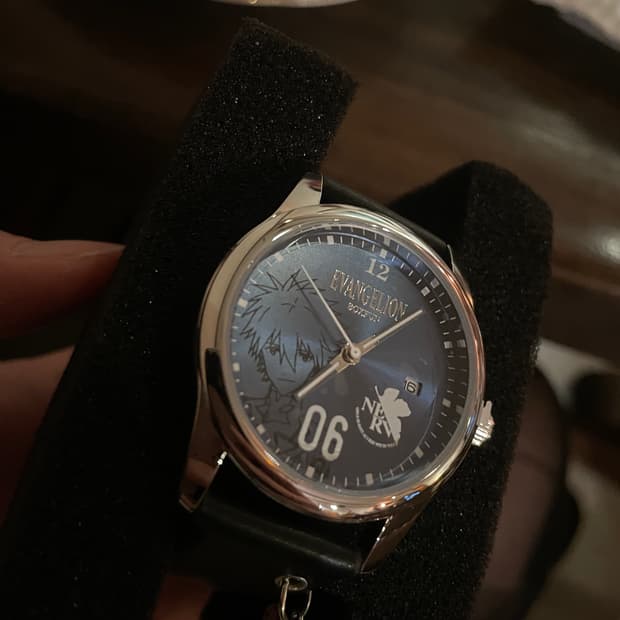 박스펀 에반게리온 손목시계 나기사 카오루 가죽시계 굿즈