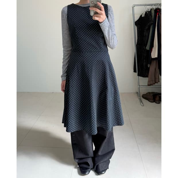 빈티지 도트 원피스