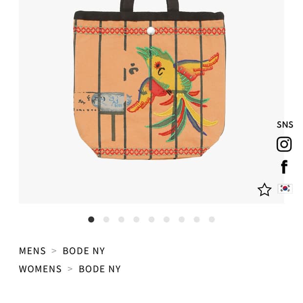 BODE 보디 COCKATOO SMALL TOTE 토트백(새상품)