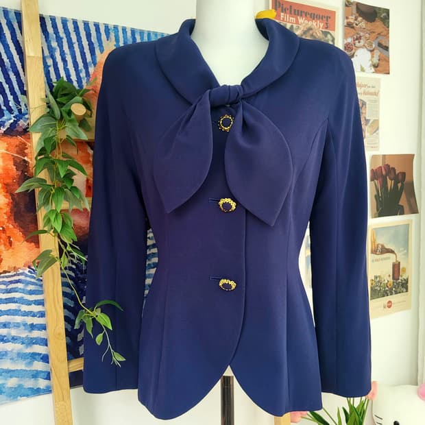 멜로즈 빈티지 네이비 자켓