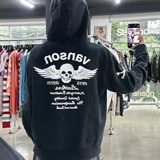 벤슨 스컬윙 빅로고 후드집업자켓
