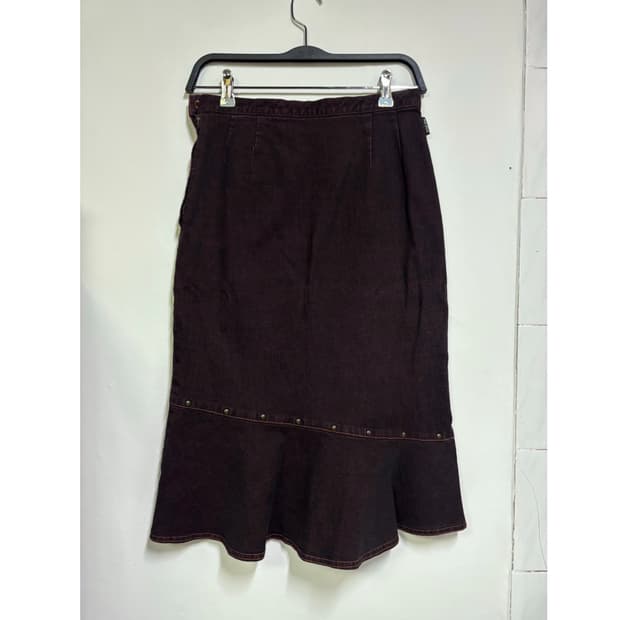 Hanae mori skirt 와인 스커트