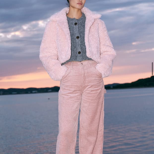 안젤로비안코 ANGELO BIANCO 크롭 퍼 자켓